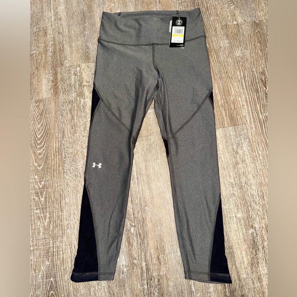 NWT Under Armour Charcoal and Black Athletic Leggings